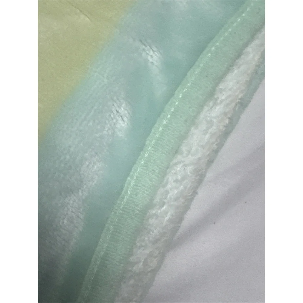 Vintage Carters Tykes Baby Blanket Patel Green Yellow 45
